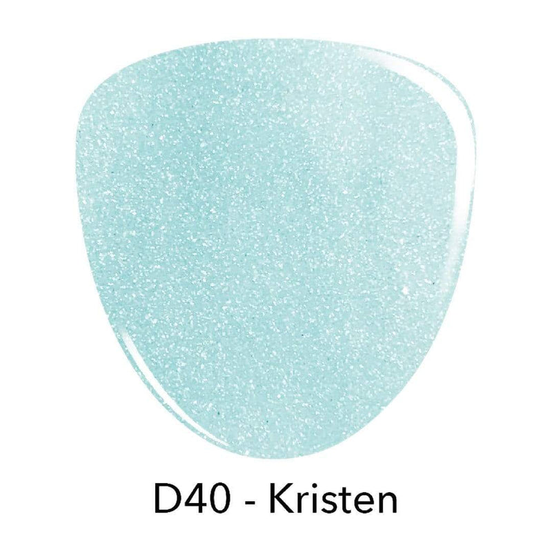 D40 Kristen Blue Shimmer Dip Powder