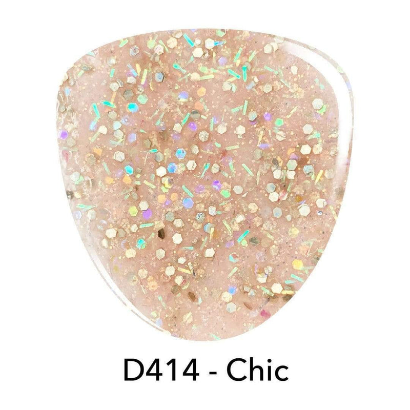D414 Chic Nude Glitter Dip Powder