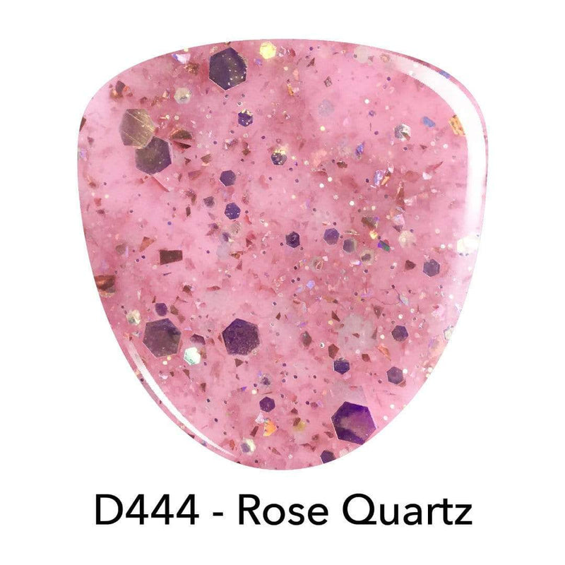 D444 Rose Quartz Pink Glitter Dip Powder