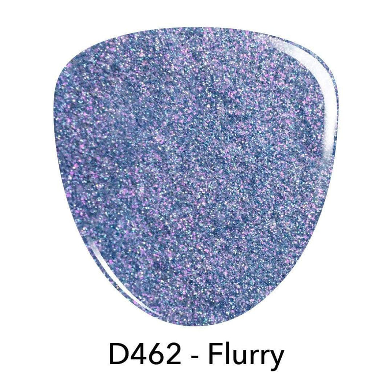 D462 Flurry Blue Glitter Dip Powder