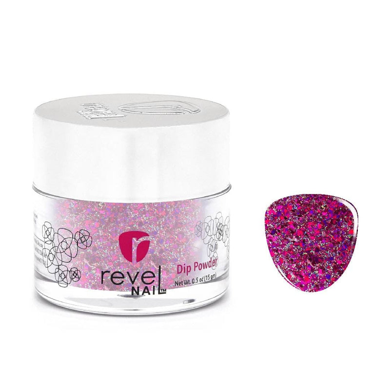 D478 Razzberry Pink Glitter Dip Powder