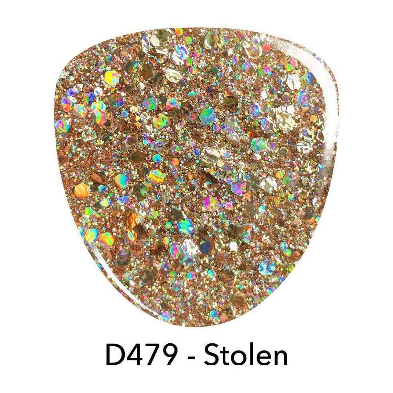 D479 Stolen Gold Glitter Dip Powder