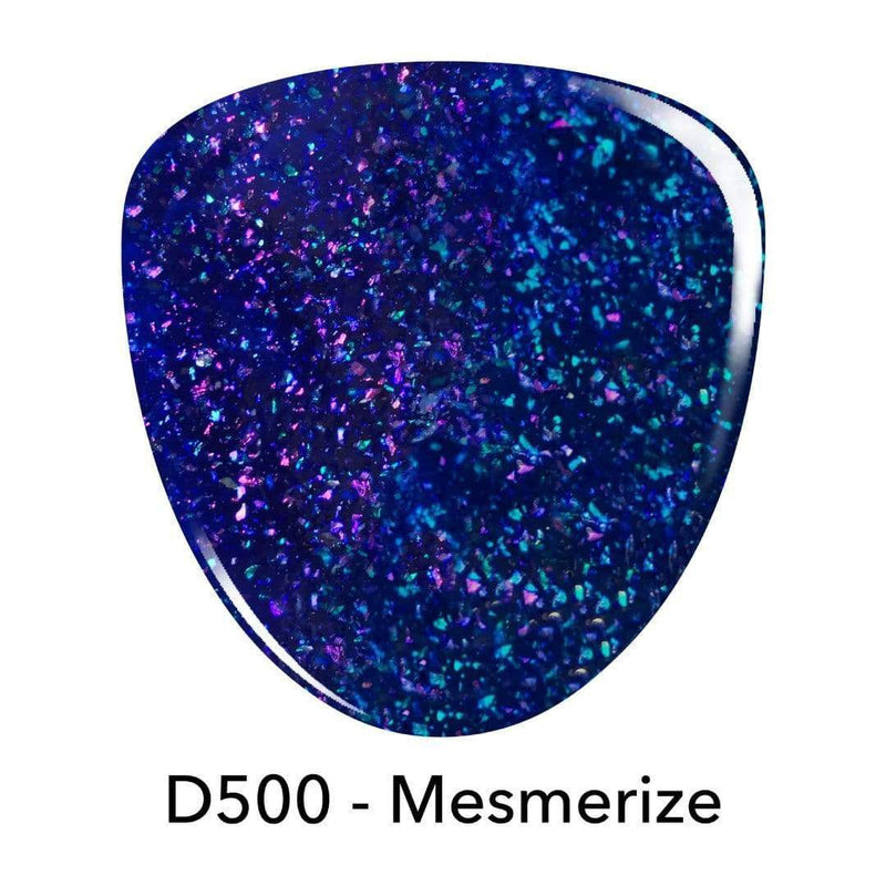 D500 Mesmerize Blue Glitter Dip Powder