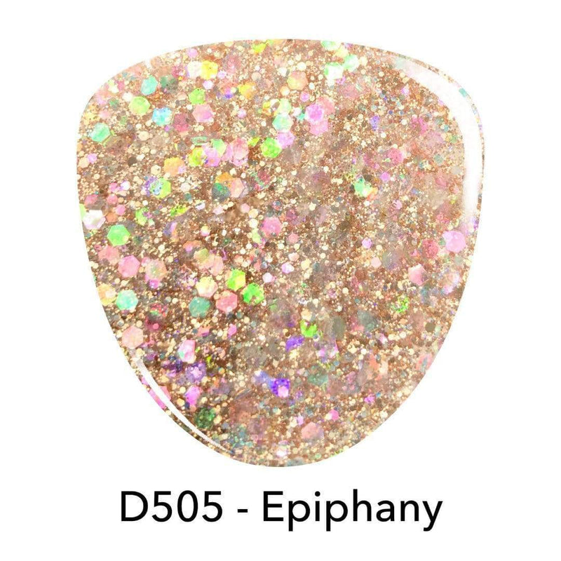 D505 Epiphany Gold Glitter Dip Powder