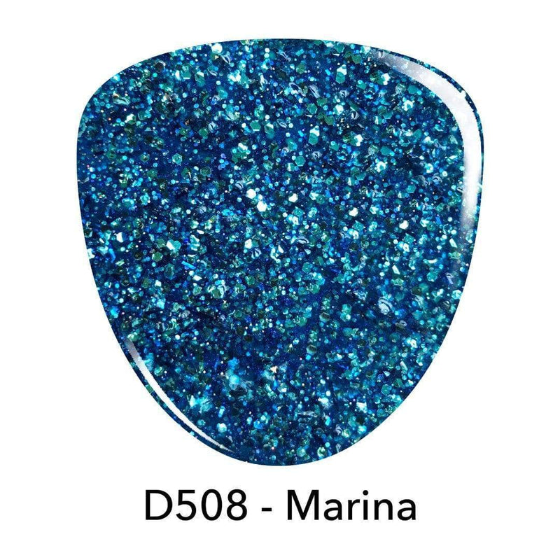 D508 Marina Blue Glitter Dip Powder