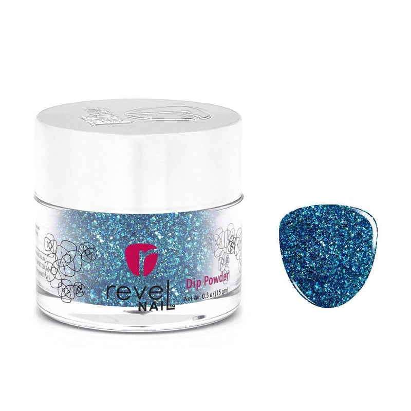 D508 Marina Blue Glitter Dip Powder