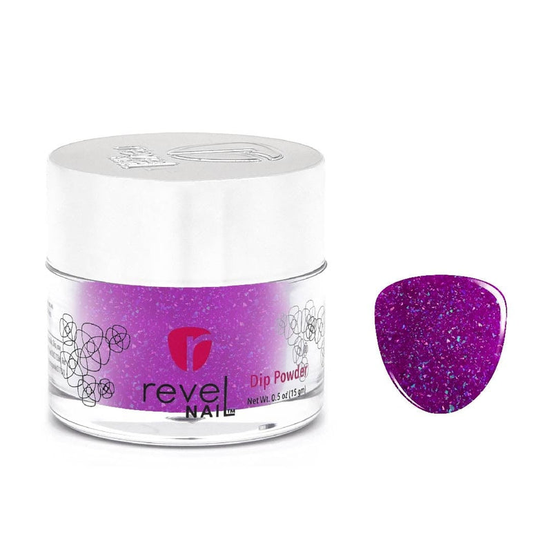 D519 Captivate Purple Glitter Dip Powder