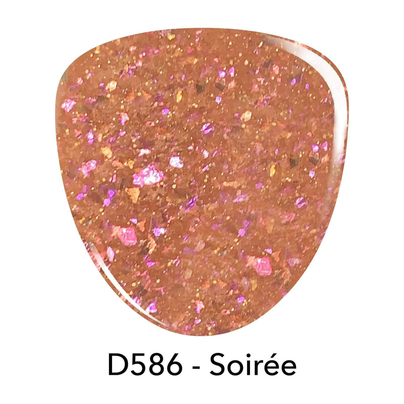 D586 Soirée Orange Flake Dip Powder