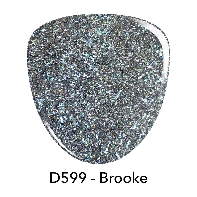 D599 Brooke Silver Shimmer Dip Powder