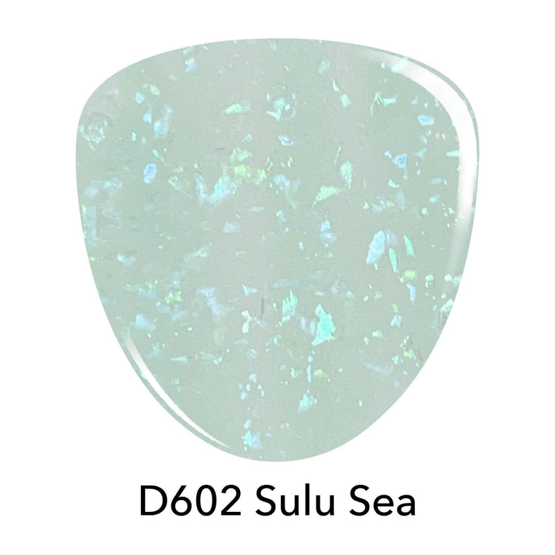 D602 Sulu Sea Green Flake Dip Powder