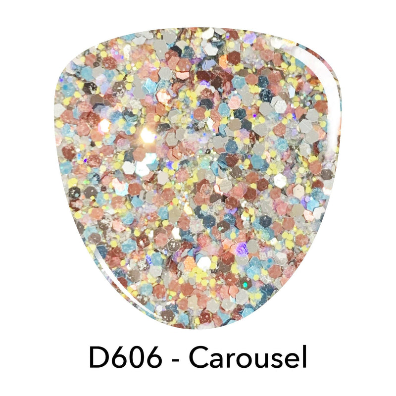 D606 Carousel Multi Glitter Dip Powder