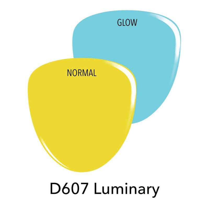 D607 Luminary Yellow Glow Dip Powder