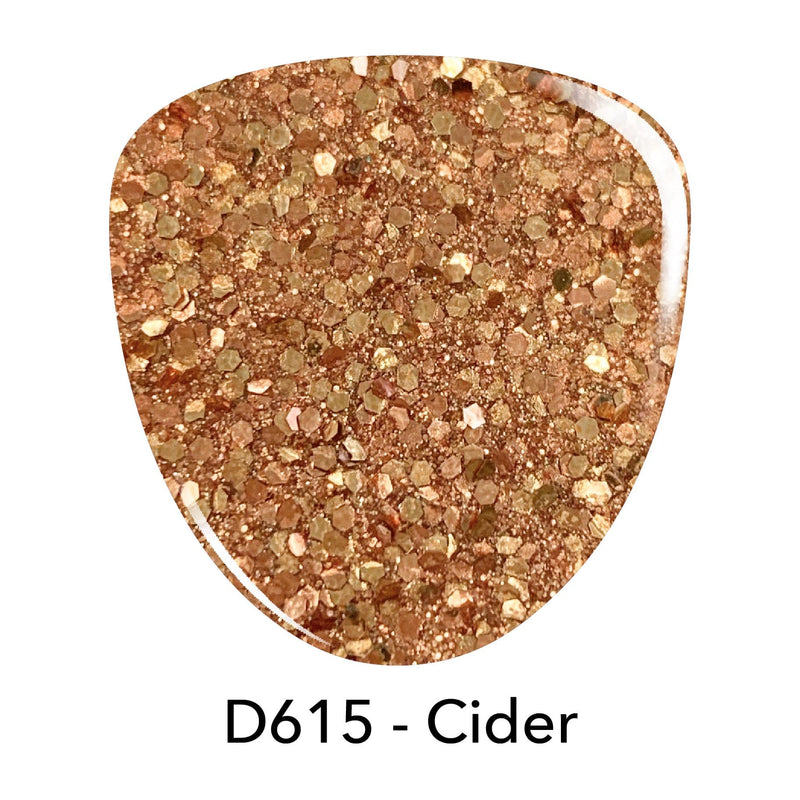 D615 Cider Gold Glitter Dip Powder