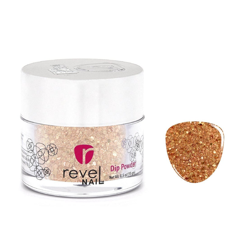 D615 Cider Gold Glitter Dip Powder