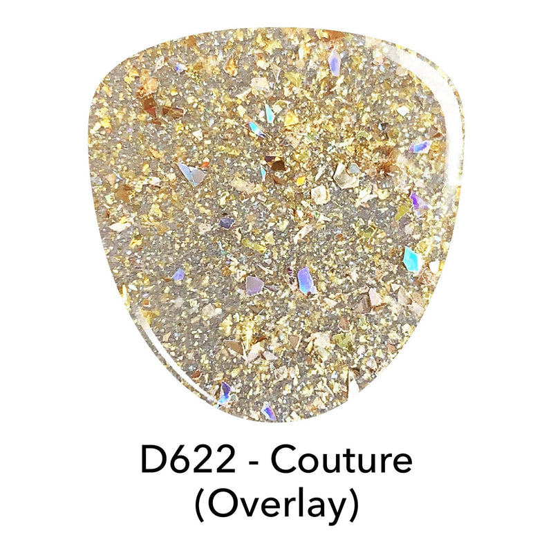 D622 Couture Gold Flake Dip Powder