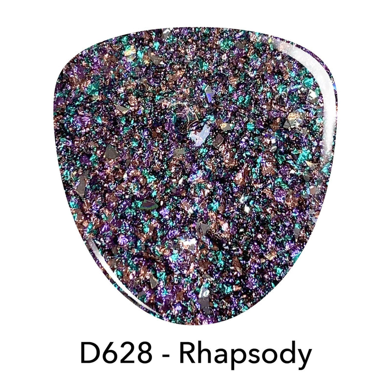 D628 Rhapsody Purple Flake Dip Powder