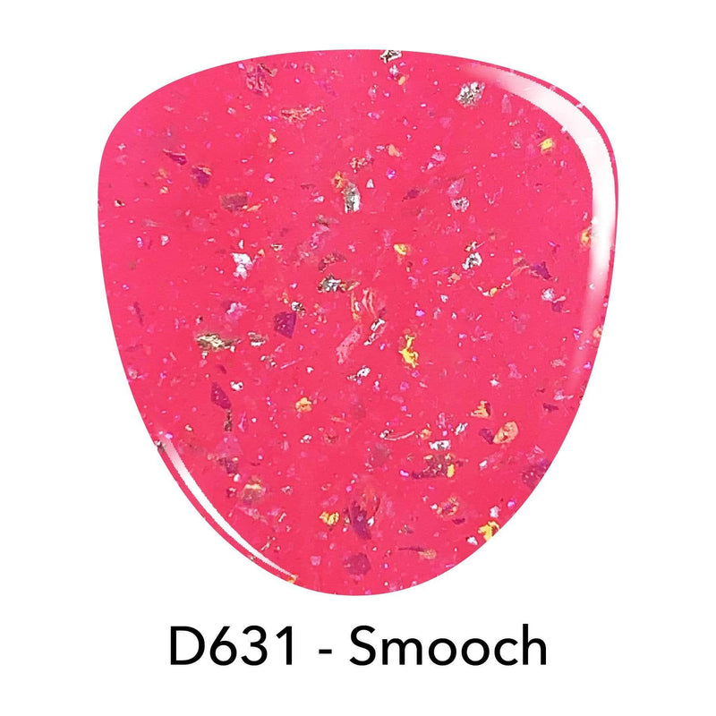D631 Smooch Pink Flake Dip Powder
