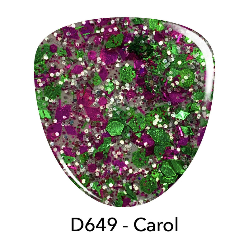 D649 Carol Multi Glitter Dip Powder