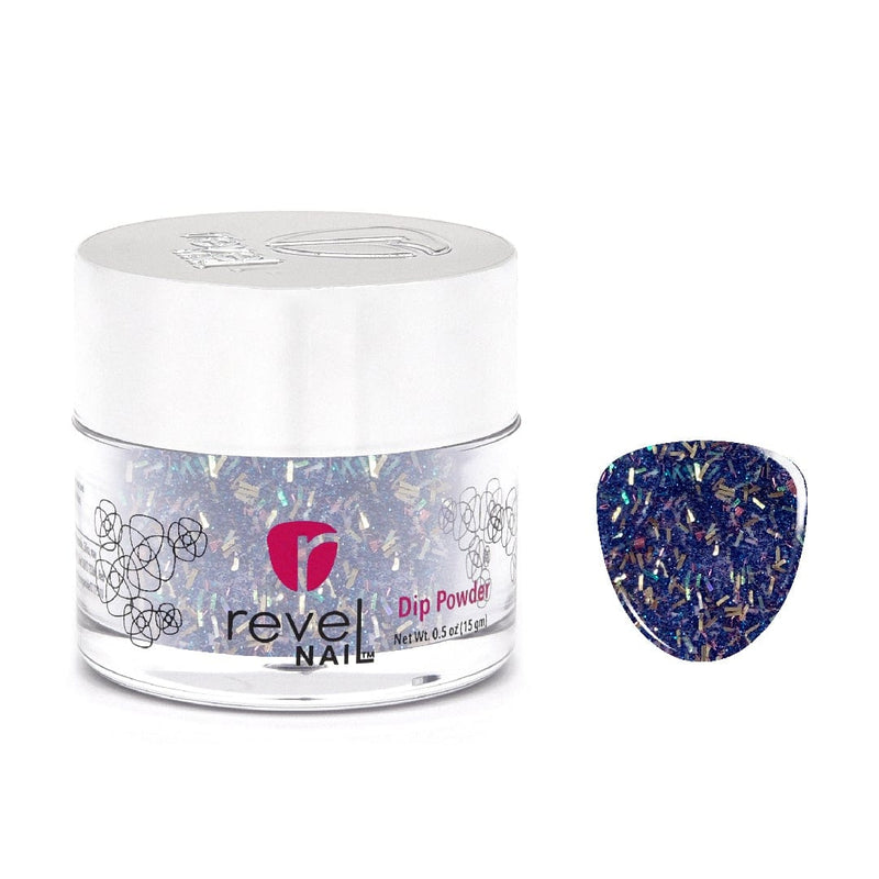 D651 Countdown Blue Glitter Dip Powder