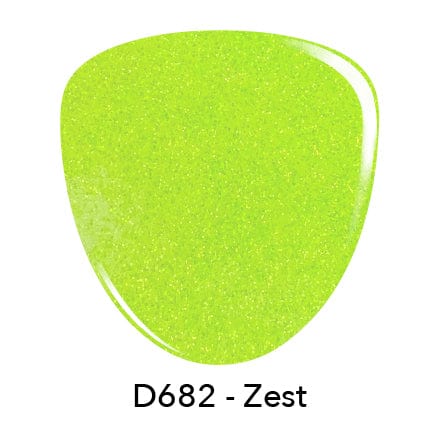 D682 Zest Green Glitter Dip Powder
