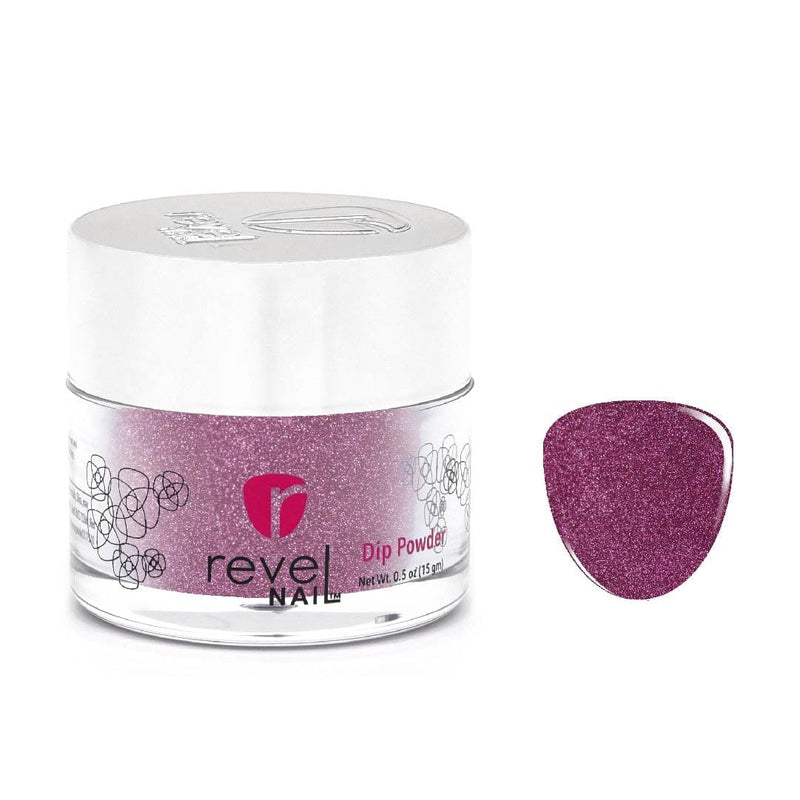 D84 Fancy Purple Glitter Dip Powder