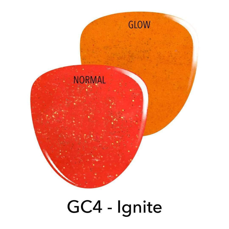 GC4 Ignite Orange Glitter Dip Powder