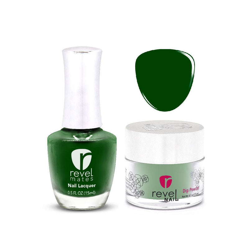 D724 Forest Green Crème Nail Polish + Dip Set