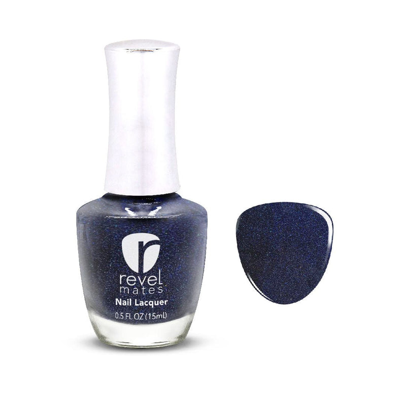 P728 Cyber Blue Shimmer Nail Polish