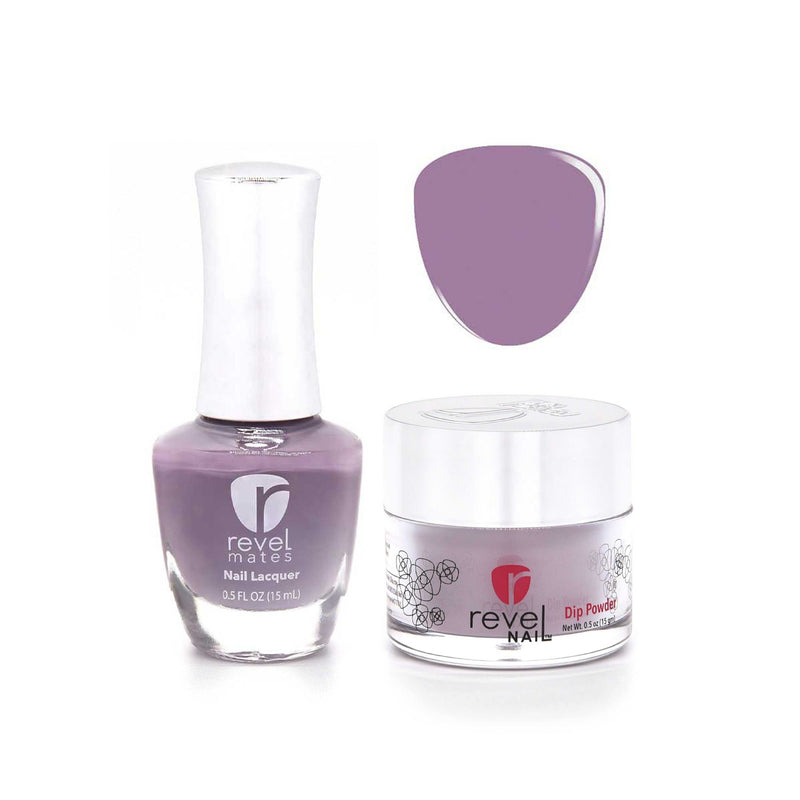 D176 Luna Purple Crème Nail Polish + Dip Powder Set
