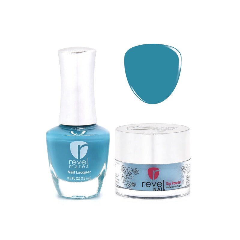 D301 Sky Blue Crème Nail Polish + Dip Powder Set