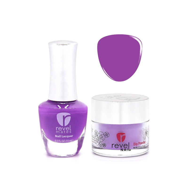 D302 Xena Purple Crème Nail Polish + Dip Powder Set
