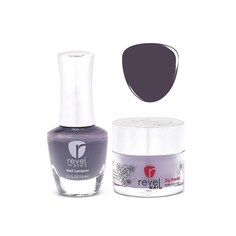 D322 Majestic Purple Crème Nail Polish + Dip Powder Set