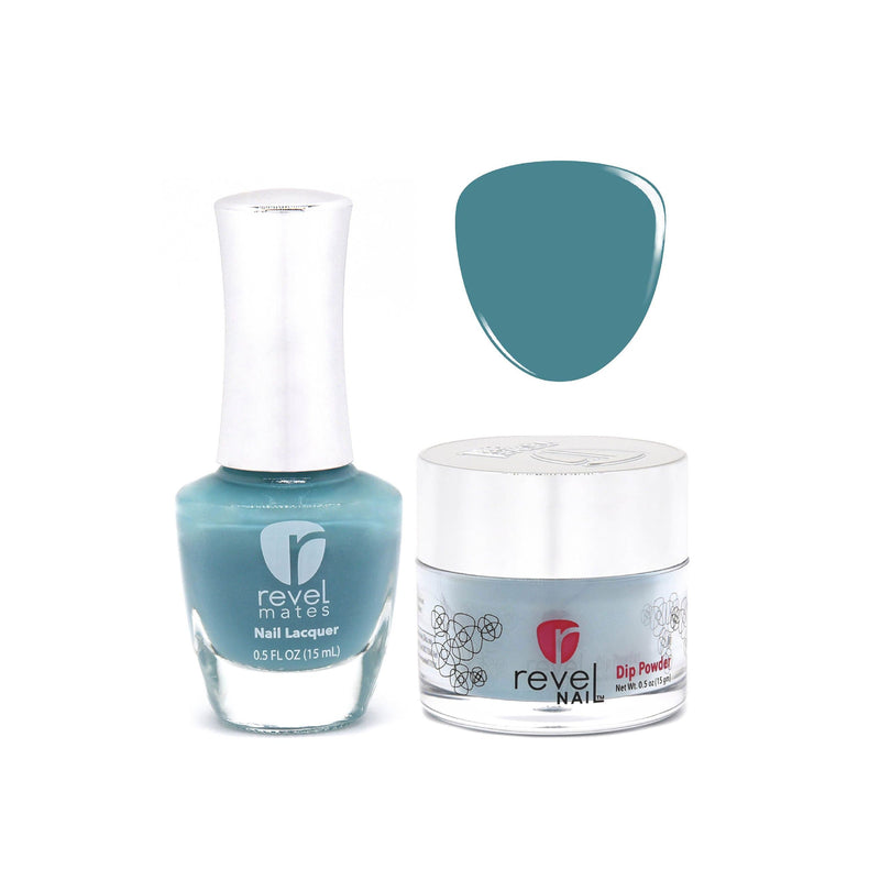 D324 Preston Blue Crème Nail Polish + Dip Powder Set