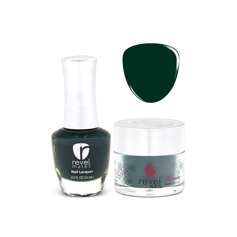 D339 Pine Green Crème Nail Polish + Dip Powder Set