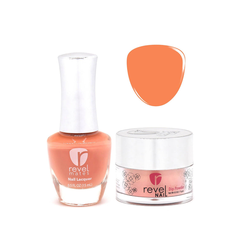 D346 Lively Peach Crème Nail Polish + Dip Powder Set