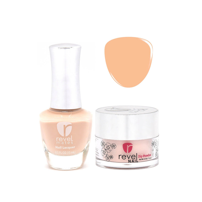 D337 Flushed Peach Crème Nail Polish + Dip Powder Set