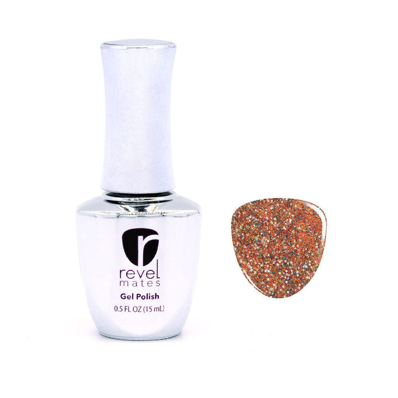 G306 Tiara Orange Glitter Gel Polish